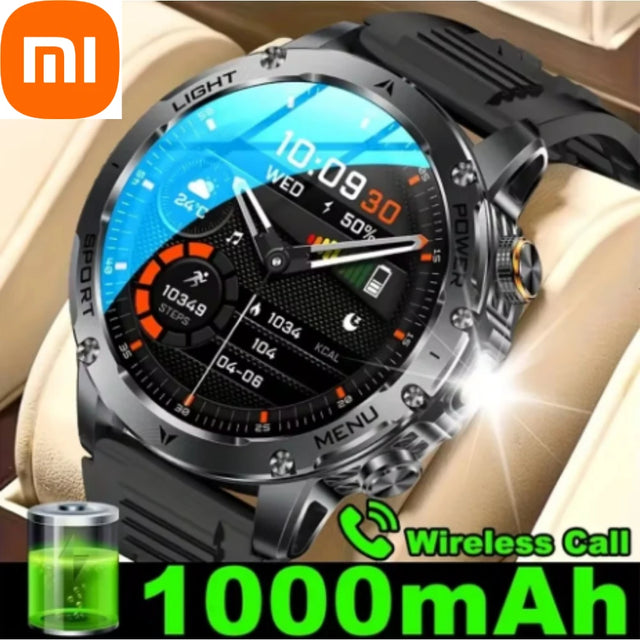 Xiaomi 1000mAh Super Capacity Battery Men Smart Watch 1.7-inch Large Screen Bluetooth Call IP68 Waterproof SmartWatch Sports