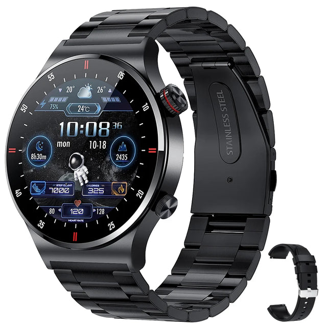 NFC Bluetooth Call Smart Watch Men AOMLED390*390 HD Color Screen Rotation Button Fitness Tracker IP68 Waterproof SmartWatch Men