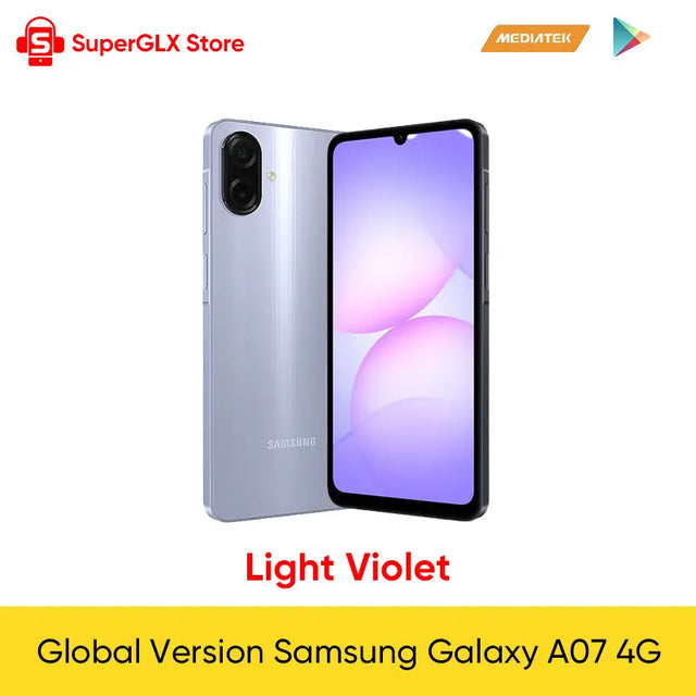 2025 New Samsung Galaxy A07 4G Dual SIM Smartphone Mediatek Helio G99 6.7" 90Hz PLS LCD Display 50MP Camera 5000mAh Battery IP54