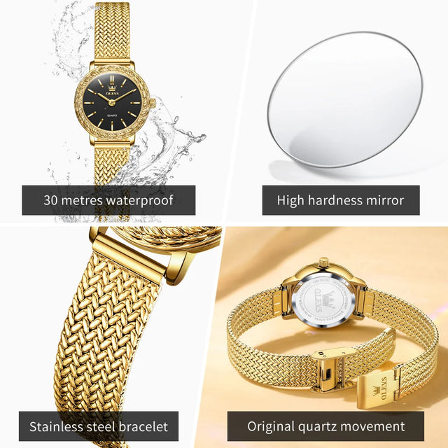 OLEVS Light luxury niche women's watches fashion waterproof classic minimalist quartz watch for lady elegant genuine wristwatch