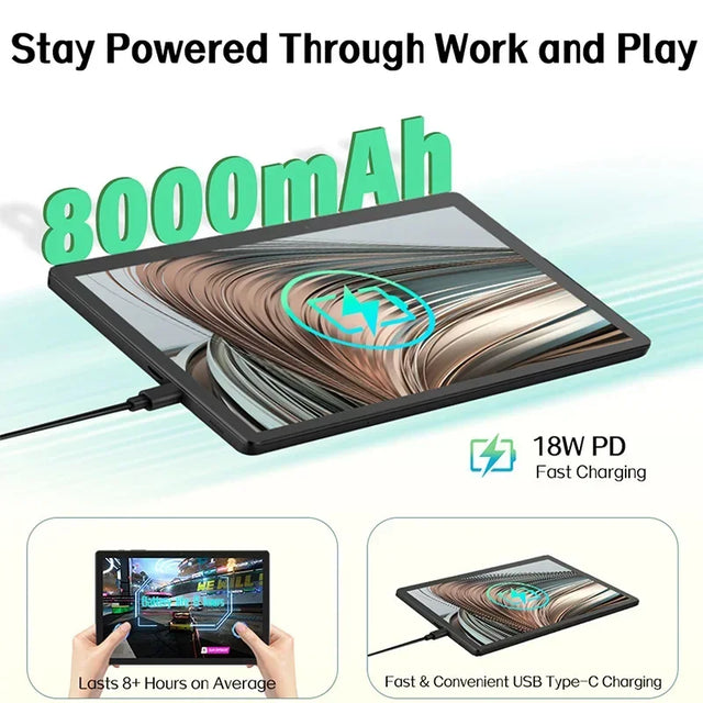 Android 15 Tablet,10.95Inch Tablets with Octa Core Processor, 12GB RAM+128GB ROM 1TB