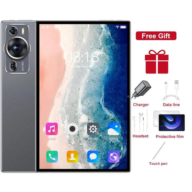 2025 New P60 Pro 10.1'' HD Screen Original 4G 5G Dual Sim Tablet Android 14 kids Tablet 20000mAh Global Version Tab Tablets PC