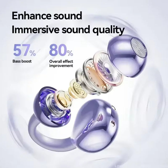SONY Original Open Ear Clip Earbuds ENC TWS Wireless Bluetooth Noise Headphones Noise For Android iOS Touch With Mic Earphones