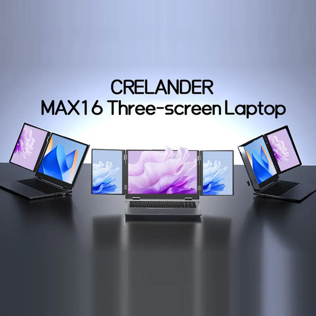 CRELANDER MAX16 New Laptop Triple Screen Intel Core i7 CPU 16 inch +dual 10.5 inch Face Recognition RJ45 M2 SSD Notebook Laptop