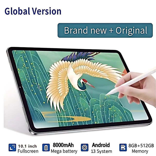 New Google 5G Pad 10.1 Inch Tablets 2K HD Display Octa Core 8GB RAM 512GB ROM Dual SIM