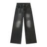 IEFB Summer Men's Denim Pants Old Blue Washed Male Jeans Straight Casual Menwear Loose Wide Leg Trousers New Fashion 9C354