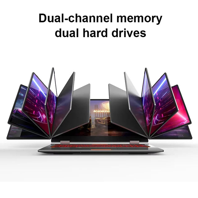 NEW Triple Screen Gaming Laptop 16+10.5+10.5 inch Intel Core i7 1260P 64GB RAM 2TB Business Computer RJ45 fingerprint+face
