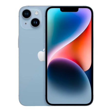 iPhone 12 Mini 64GB Red Unlocked refurbished model featured in blue color, illustrating its compact size and sleek design.