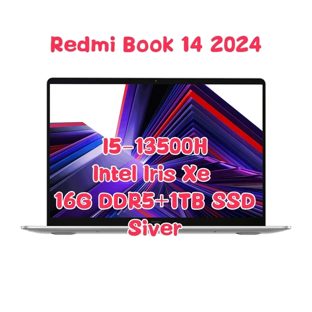 Xiaomi Redmi Book 14 Laptop 2024 Intel Core i7-13620H / i5-13500H / i5-13420H 16GB+512G/1TB SSD Intel Iris Xe / UHD Notebook PC