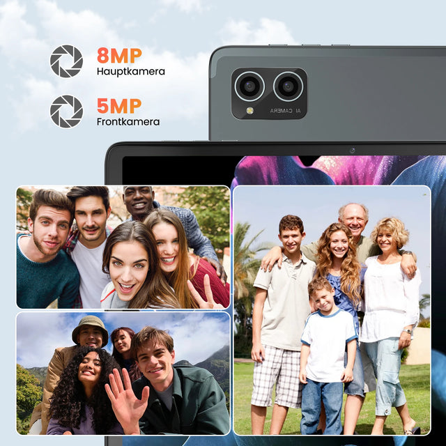 Android 14 Tablet 6000MAH Octa-Core Processor Tablets,8GB RAM 128GB ROM IPS Touch Screen, with 5MP+8MP Camera,Wi-Fi 6