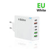 Multi Ports USB Charger 160W Type C Charger Fast Charging Phone Adapter For iPhone Samsung Xiaomi Huawei EU/US Plug Wall Charger