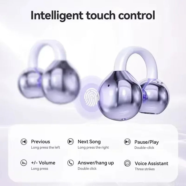 SONY Original Open Ear Clip Earbuds ENC TWS Wireless Bluetooth Noise Headphones Noise For Android iOS Touch With Mic Earphones
