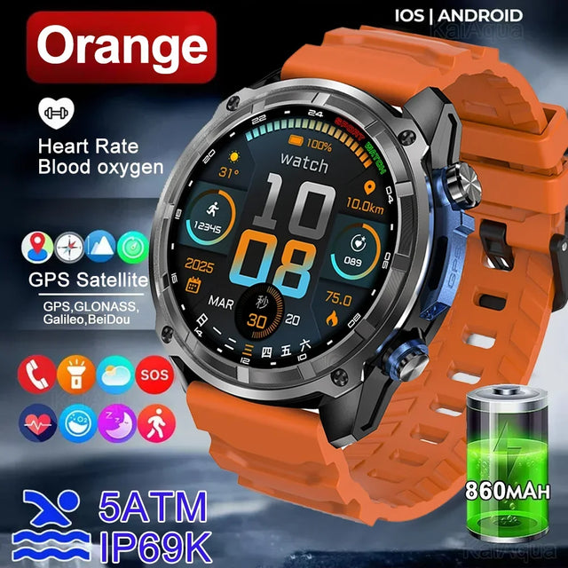 Xiaomi 2025 Smart Watch with Offline Maps 4GB Memory Video Player Military Sports Smartwatch Men 30m Swimming Waterproof AMOLED