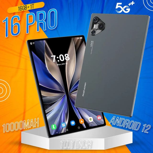 2025 Pad 16 Pro Tablet 10 inch Android Snapdragon 870 Dual SIM Tablet 4K WIFI 10000mAh 16GB+1TB Tablets PC For Children Kids Tab