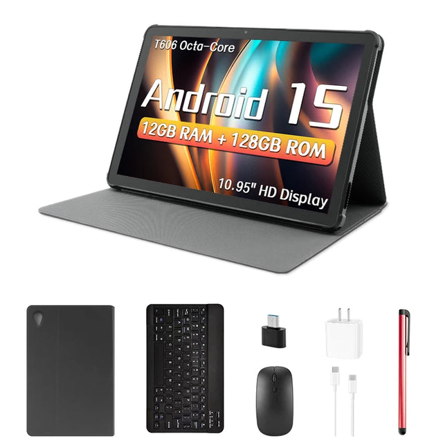 Android 15 Tablet,10.95Inch Tablets with Octa Core Processor, 12GB RAM+128GB ROM 1TB