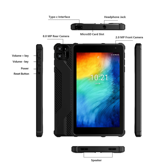 PRITOM Tablet 7" Android 14 Tablets, 8GB RAM(3+5GB Expand) 64GB ROM,
