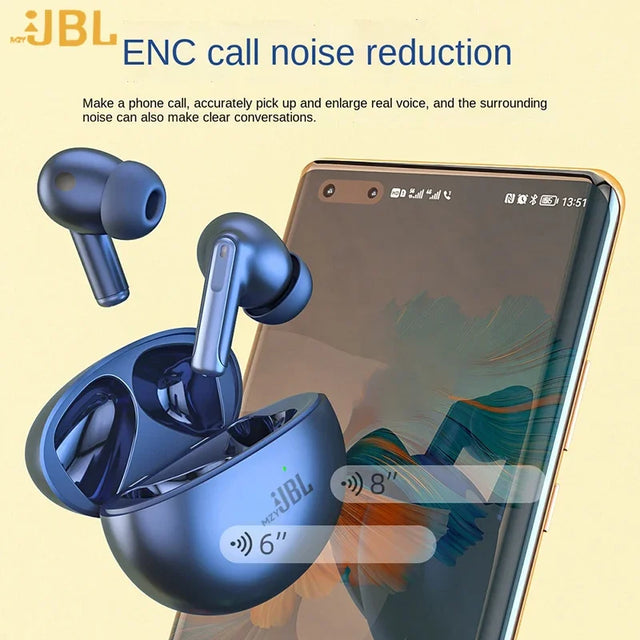 mzyJBL Wireless Bluetooth Earphone ANC+ENC Charging Headphones TWS HiFi Stereo Audio Noise Reduction Sports Earbuds With Mic