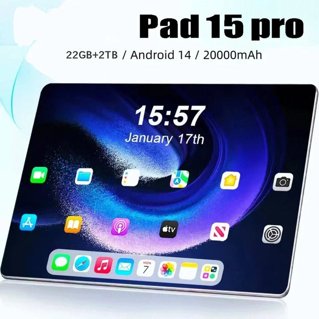 New Original Pad 15 Pro Tablet PC Android 14 Snapdragon 8 Gen2 Mi Tab 22GB+2TB Dual SIM 5G WiFi GPS Google Play HD Screen