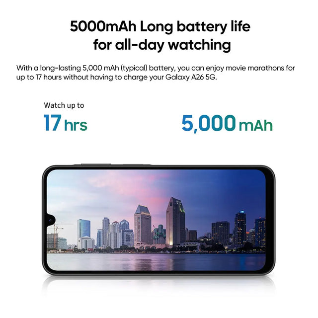 Global Version Samsung Galaxy A26 5G Smartphone Exynos 1380 6.7'' 120Hz Super AMOLED Display 50MP OIS Camera 5000mAh Battery