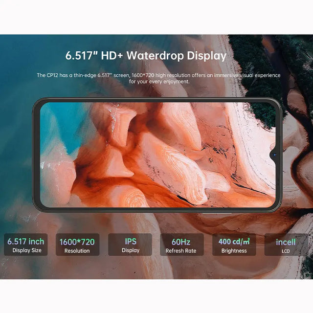CP12 Smartphone 6.517" Waterdrop Display Octa Core Powerful Processor
