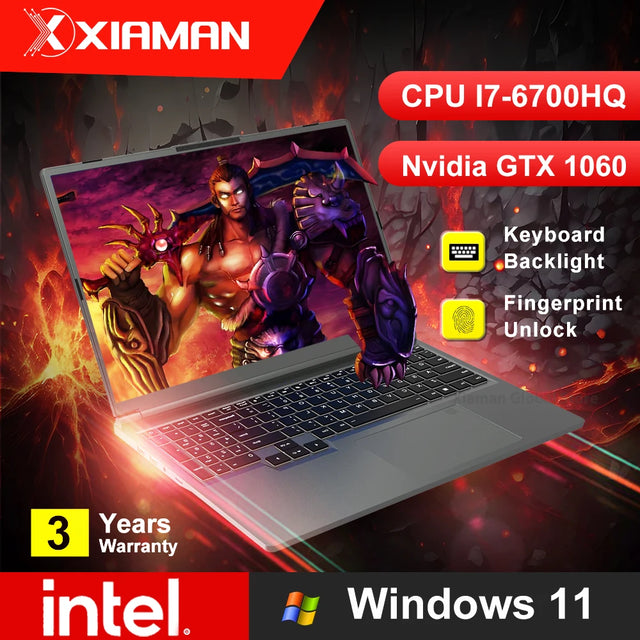 16" Gaming Laptop intel Core i7-6700HQ GTX 1060 IPS 1920*1200 Notebook PC Gamer