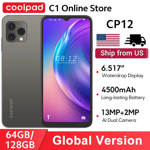 CP12 Smartphone 6.517" Waterdrop Display Octa Core Powerful Processor