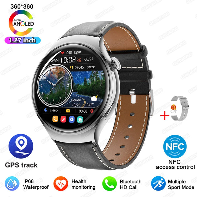 2025 New Lady Fashion Smart Watch women AMOLED HD Screen GPS Sport Heart Rate Bluetooth Call Waterproof Outdoor Smartwatch Women