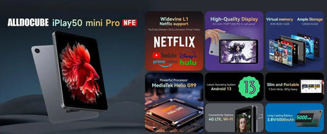 ALLDOCUBE iPlay 50 Mini Pro 8.4 inch Tablet 16GB(8+8) RAM 128GB ROM 512GB Expandable Widevine L1 5MP/13MP 4G LTE GPS Helio G99 - Emart