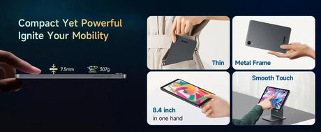 ALLDOCUBE iPlay 50 Mini Pro 8.4 inch Tablet 16GB(8+8) RAM 128GB ROM 512GB Expandable Widevine L1 5MP/13MP 4G LTE GPS Helio G99 - Emart